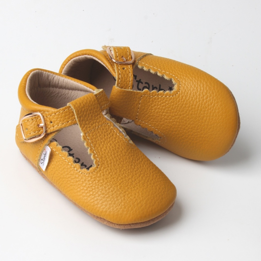 Starbie Soft-Sole Yellow Mary Jane Baby Shoes Baby Mary Janes Toddler Shoes